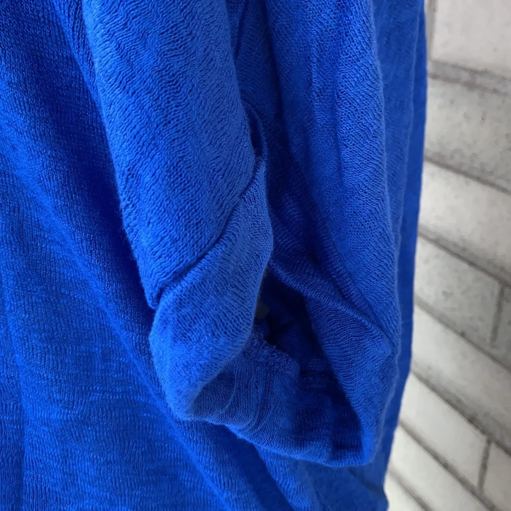 ❌DONATED❌Cherish Royal Blue Cuffed Sleeve Tie Top - Picture 8 of 14